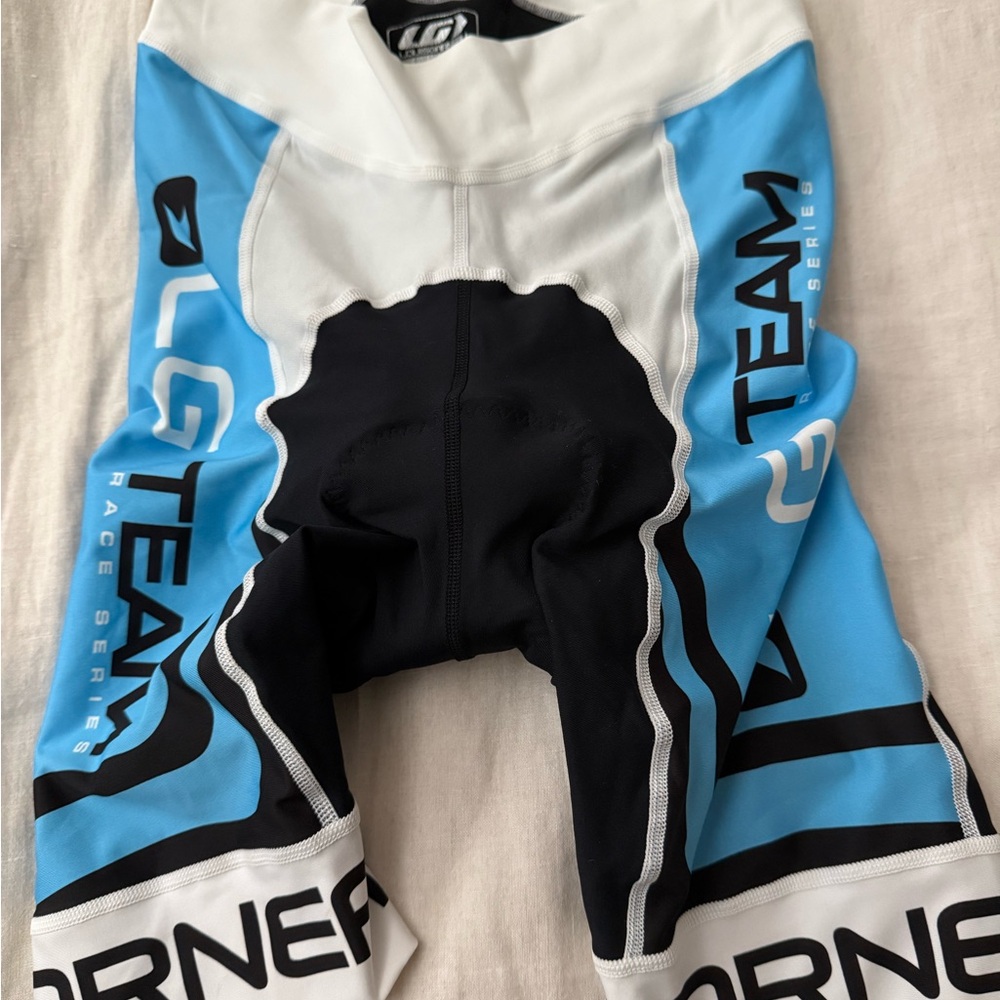 Louis Garneau Team Race Series Cycling Shorts in Blue and Black